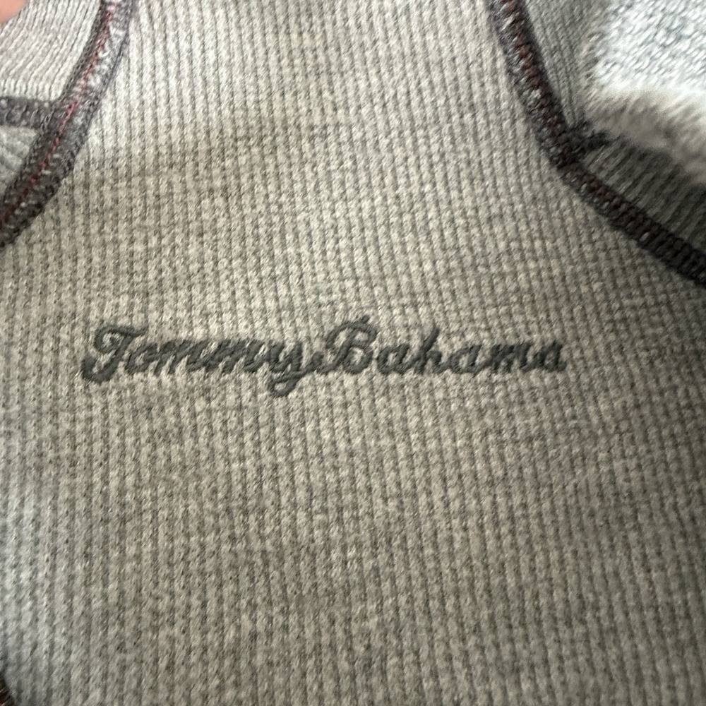 Tommy Bahama Pullover Mens 2XL Reversible Dark Gray Half Zip Sweater Casual - Picture 3 of 7